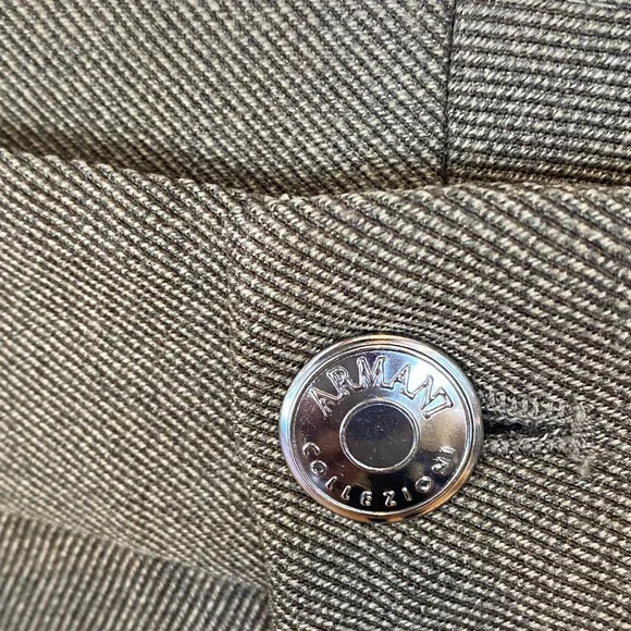 Armani Collezioni Wool Blend Brown Tan Trousers Pants Luxury Designer Minimalist - Picture 3 of 16